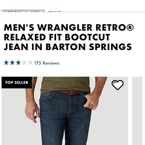 Wrangler Retro Jeans, Relaxed Boot, 34 X 32, Dark Wash